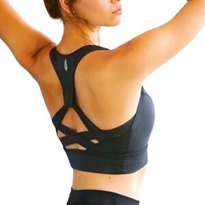 Free People Movement Light Synergy Crop Top in Black
